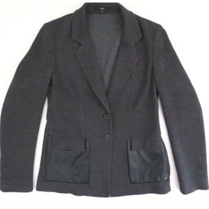 BOSS HUGO BOSS blazer jacket faux Leather trim